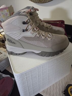 Light Taupe Hiking Boots